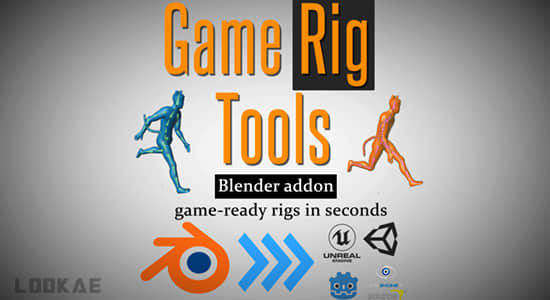 Blender插件-三维游戏人物角色绑定导出工具 Game Rig Tools + 使用教程